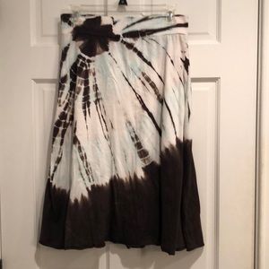 Mid maxi tye dye skirt